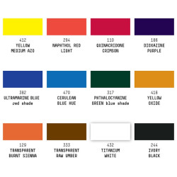 Liquitex soft body set of acrylic paints 12x22ml