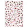 Papier ryżowy do decoupage różowe kwiaty A4 ITD R034 - sklep plastyczn