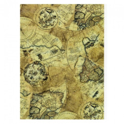 Papier ryżowy do decoupage podróże A4 ITD R009 - sklep plastyczny - sz