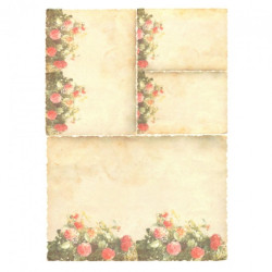 Papier ryżowy do decoupage tło róże A4 ITD R050 - sklep plastyczny - s