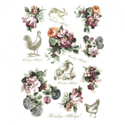 Rice paper for decoupage A4 ITD R067