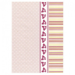 Papier do decoupage soft A4 ITD S013 kropki kokardki - sklep plastyczn