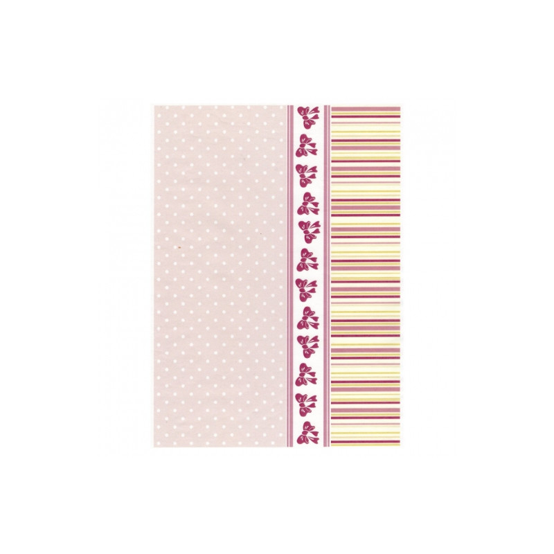 Papier do decoupage soft A4 ITD S013 kropki kokardki - sklep plastyczn