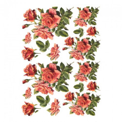 Papier do decoupage A4 ITD 0443M róża - sklep plastyczny - szał dla pl