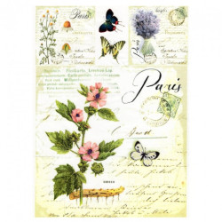 Papier do decoupage soft A4 ITD S002 zioła prawoślaz motyle - sklep pl