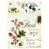 Papier do decoupage soft A4 ITD S004 zioła kwiaty motyle - sklep plast