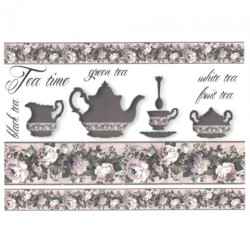 Papier do decoupage soft kuchnia kwiaty A4 ITD S022 - sklep plastyczny