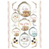 Papier do decoupage soft filiżanki ramki A4 ITD S023 - sklep plastyczn