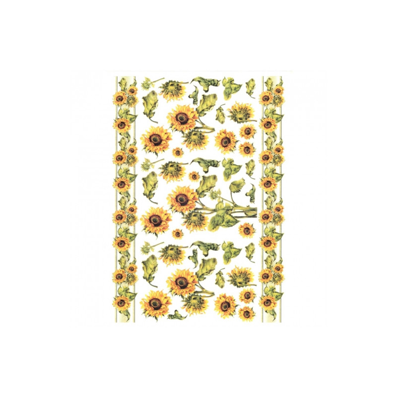 Papier do decoupage soft A4 ITD S025 słoneczniki - sklep plastyczny -