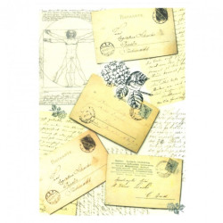 Decoupage paper soft A4 ITD S026 old postcards