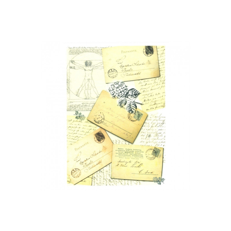 Papier do decoupage soft A4 ITD S026 stare pocztówki - sklep plastyczn