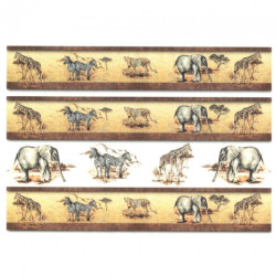 Papier do decoupage soft A4 ITD S028 dekory safari - sklep plastyczny