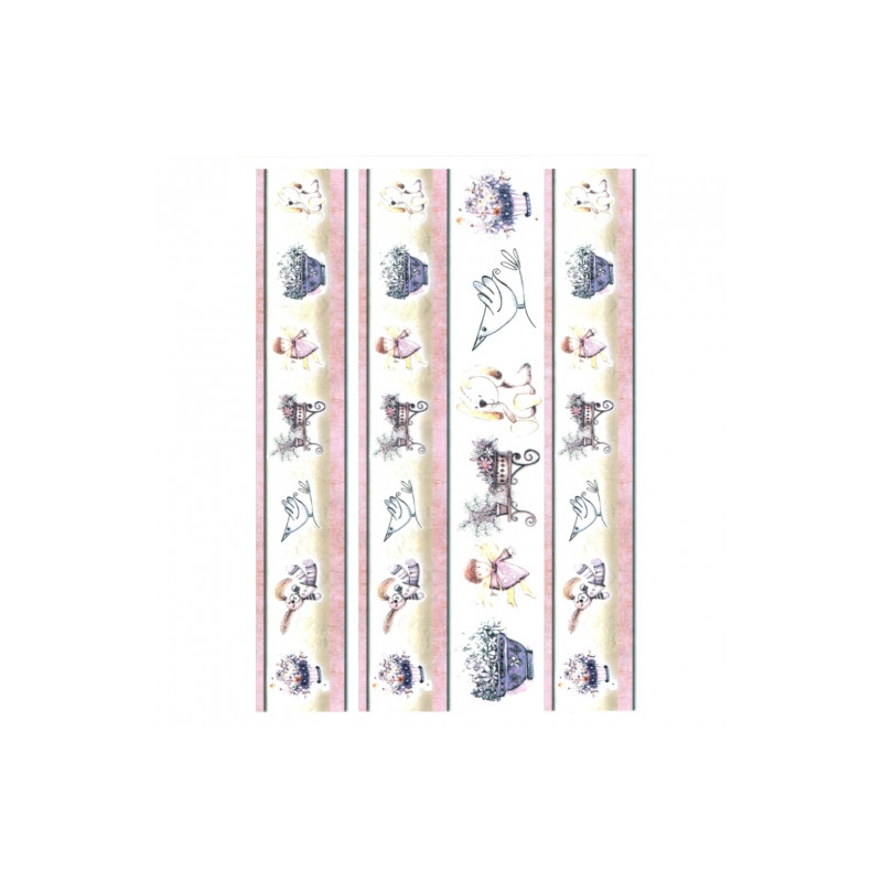Papier do decoupage soft A4 ITD S033 dekory dziecięce - sklep plastycz