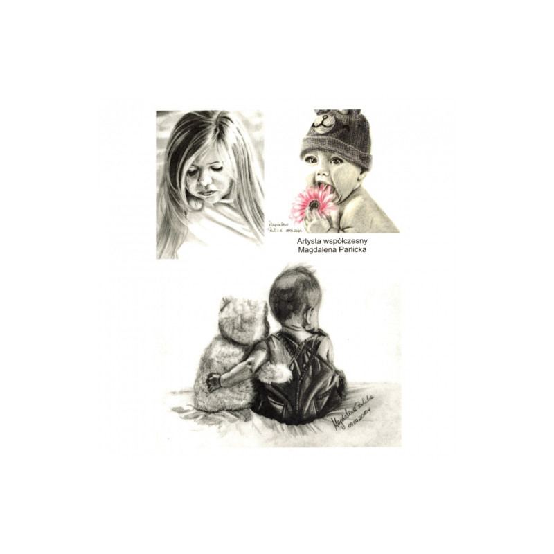 Papier do decoupage soft A4 ITD S039 portrety dzieci - sklep plastyczn