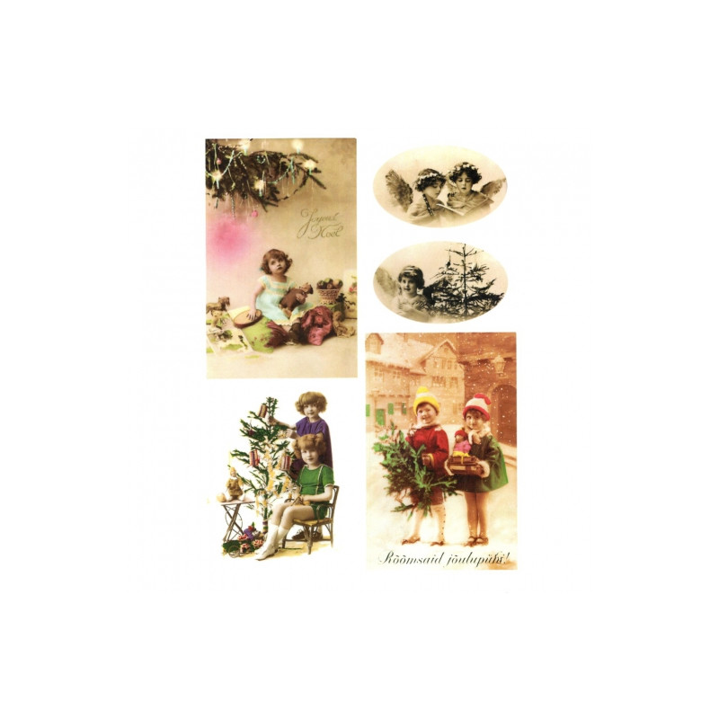 Decoupage paper soft A4 ITD S047 christmas holidays