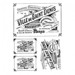 Papier do decoupage soft retro napisy A4 ITD S107 - sklep plastyczny -