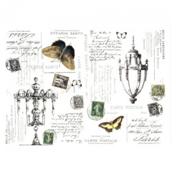 Papier do decoupage soft retro motyl lampy A4 ITD S113 - sklep plastyc