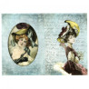 Papier do decoupage soft vintage kobieta A4 ITD S122 - sklep plastyczn