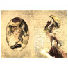 Papier do decoupage soft vintage kobieta A4 ITD S123 - sklep plastyczn