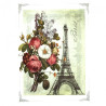 Papier do decoupage soft paryż wieża eiffla kwiaty A4 ITD S125 - sklep
