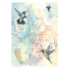 Papier do decoupage soft A4 ITD S152 kolibry kwiaty napisy - sklep pla