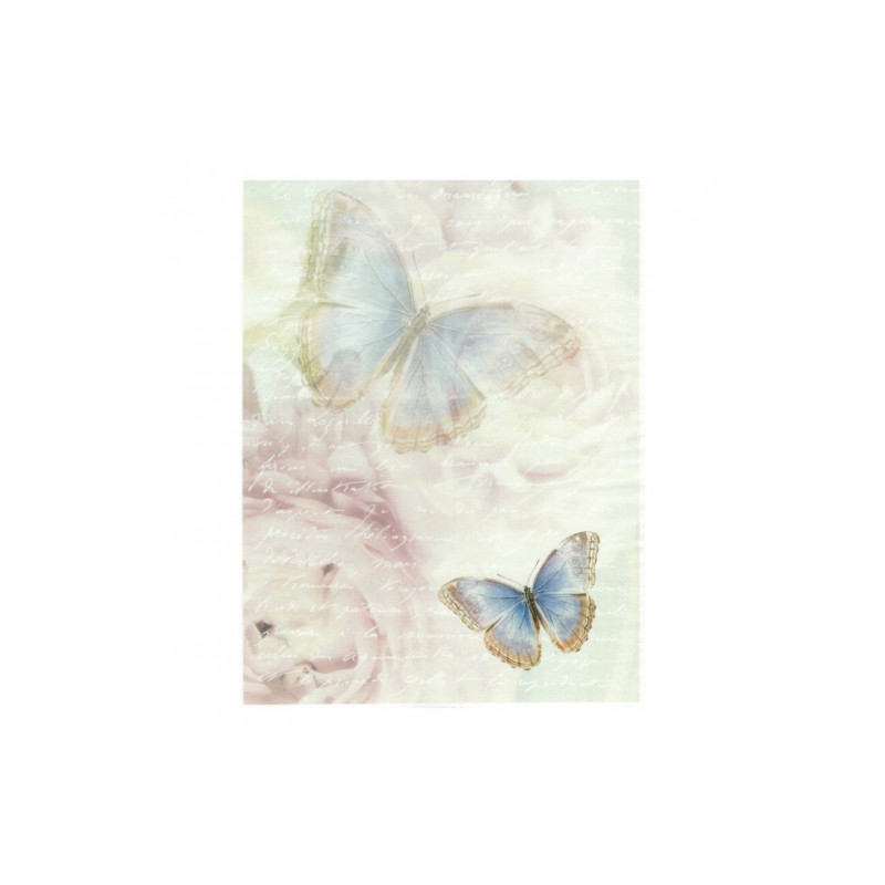 Decoupage paper soft A4 ITD S153 butterflies subtitles