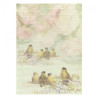 Papier do decoupage soft A4 ITD S154 ptaki kwiaty - sklep plastyczny -