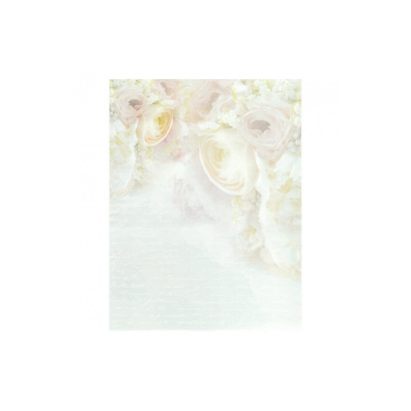 Decoupage paper soft A4 ITD S155 flowers background