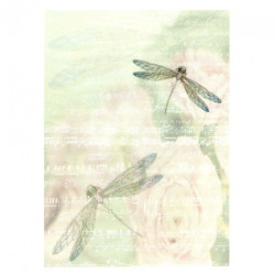 Decoupage paper soft A4 ITD S156 dragonfly notes