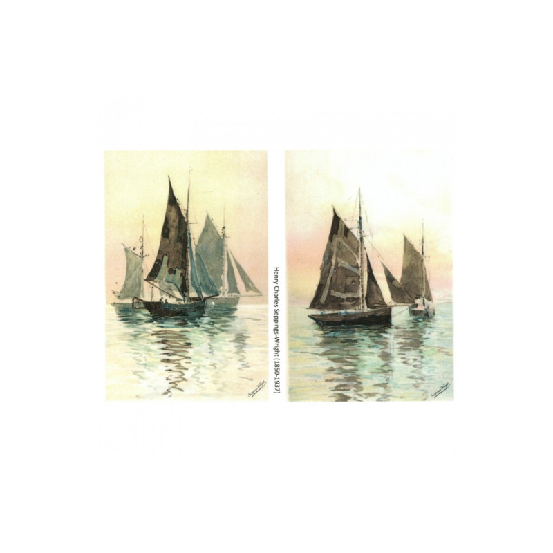 Papier do decoupage soft A4 ITD S157 żaglówki - sklep plastyczny - sza