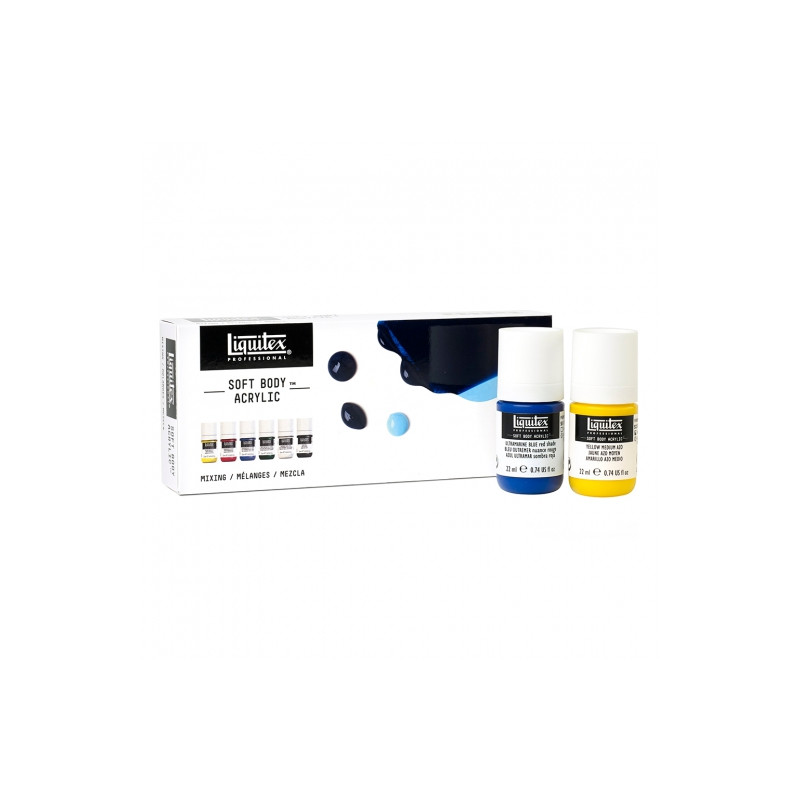 Liquitex soft body zestaw farb akrylowych 6x22ml - sklep plastyczny -