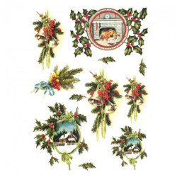 Papier do decoupage soft A4 ITD S162 święta dekoracje - sklep plastycz