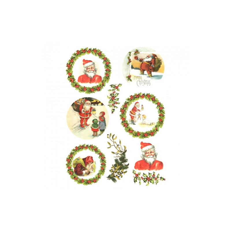 Decoupage paper soft A4 ITD S163 santa claus