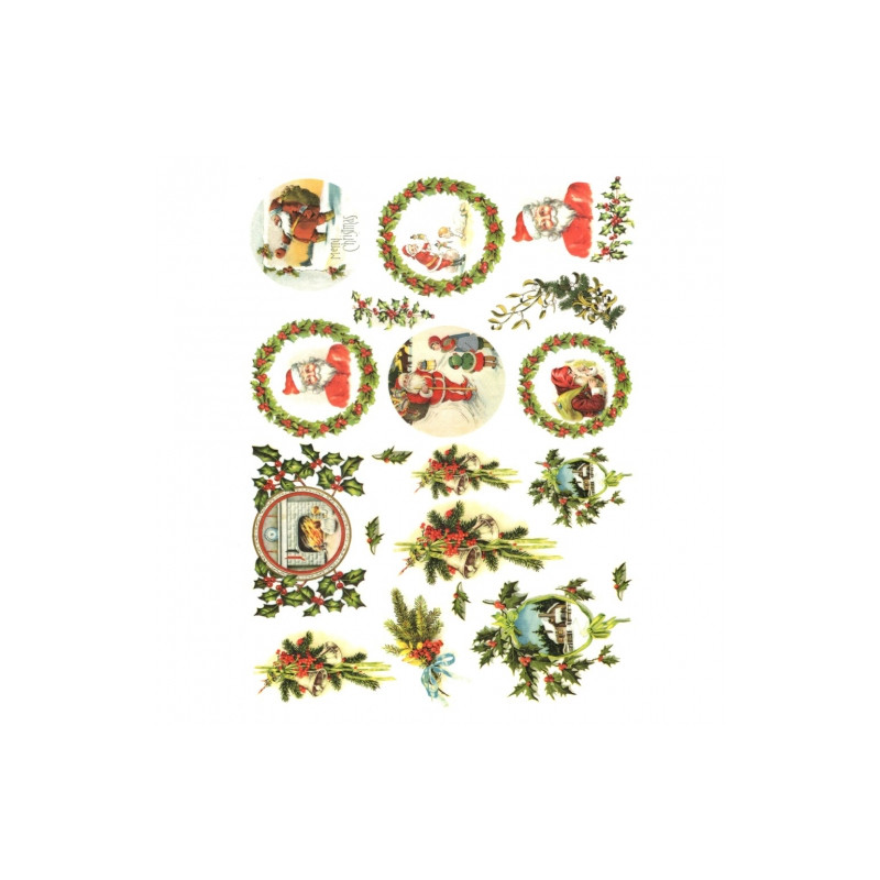 Decoupage paper soft A4 ITD S164 santa claus