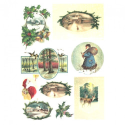 Papier do decoupage soft A4 ITD S166 święta bożego narodzenia - sklep