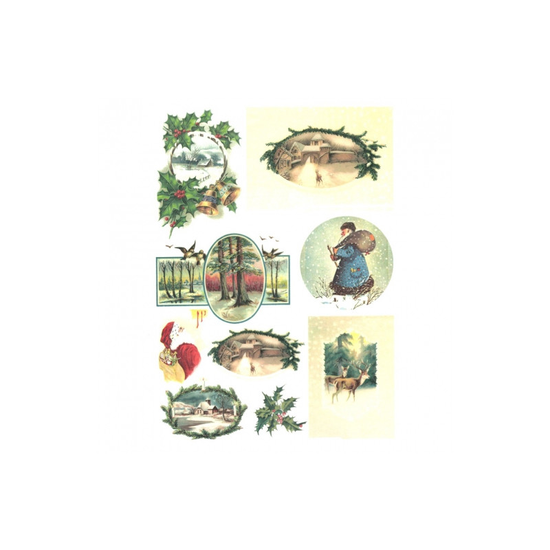 Papier do decoupage soft A4 ITD S166 święta bożego narodzenia - sklep
