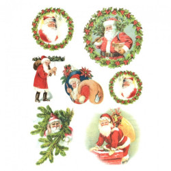 Papier do decoupage soft A4 ITD S169 mikołaj - sklep plastyczny - szał