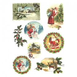 Decoupage paper soft A4 ITD S170 santa claus