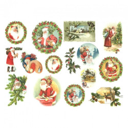 Decoupage paper soft A4 ITD S171 santa claus