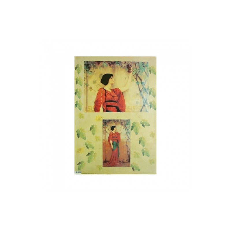 Papier do decoupage A4 jesień kobieta - sklep plastyczny - szał dla pl