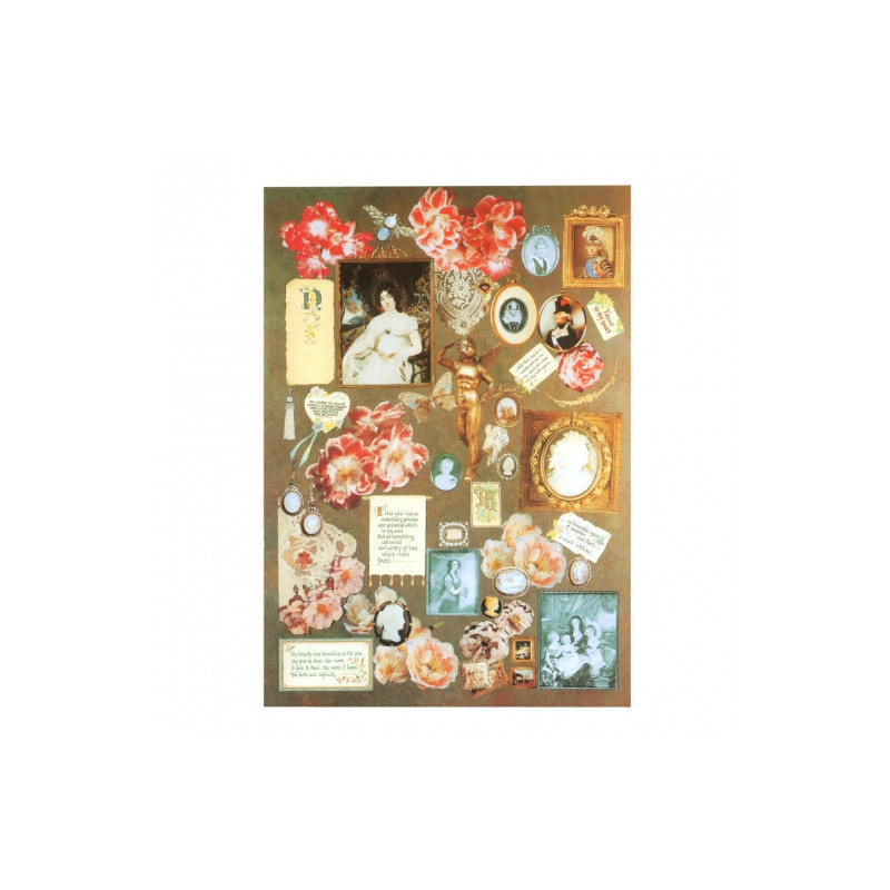 Papier do decoupage sentymentalne rzeczy A4 - sklep plastyczny - szał