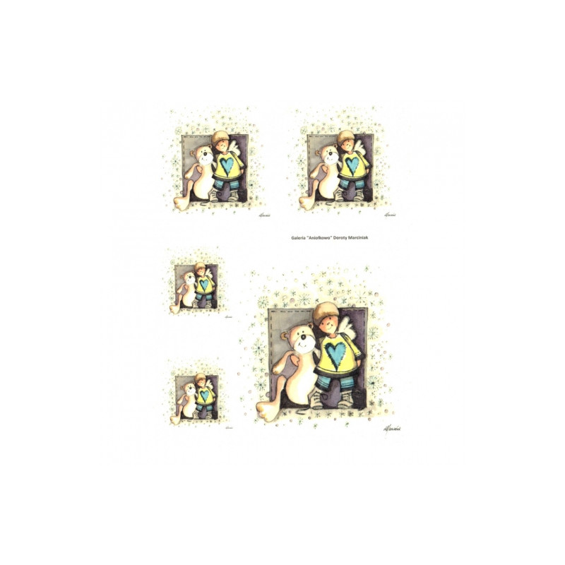 Rice decoupage paper kids A4 ITD R158
