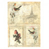 Rice decoupage paper paris vintage A4 ITD R184