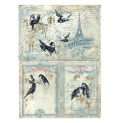 Rice decoupage paper A4 ITD R185