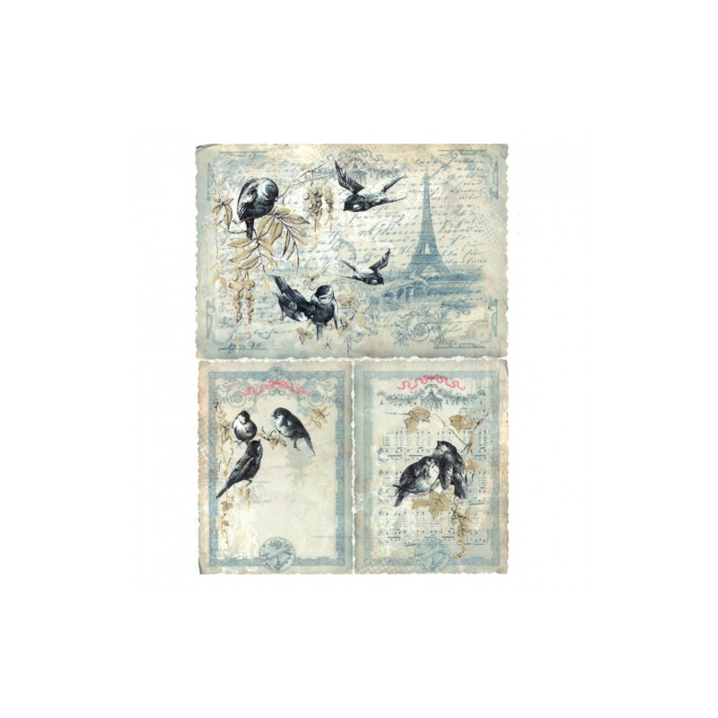 Rice decoupage paper A4 ITD R185