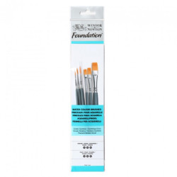 Winsor & Newton fundation set 6 sythetic watercolors brushes