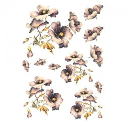 Rice decoupage paper flowers A4 ITD R259