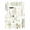 Papier ryżowy do decoupage napisy retro A4 ITD R348 - sklep plastyczny