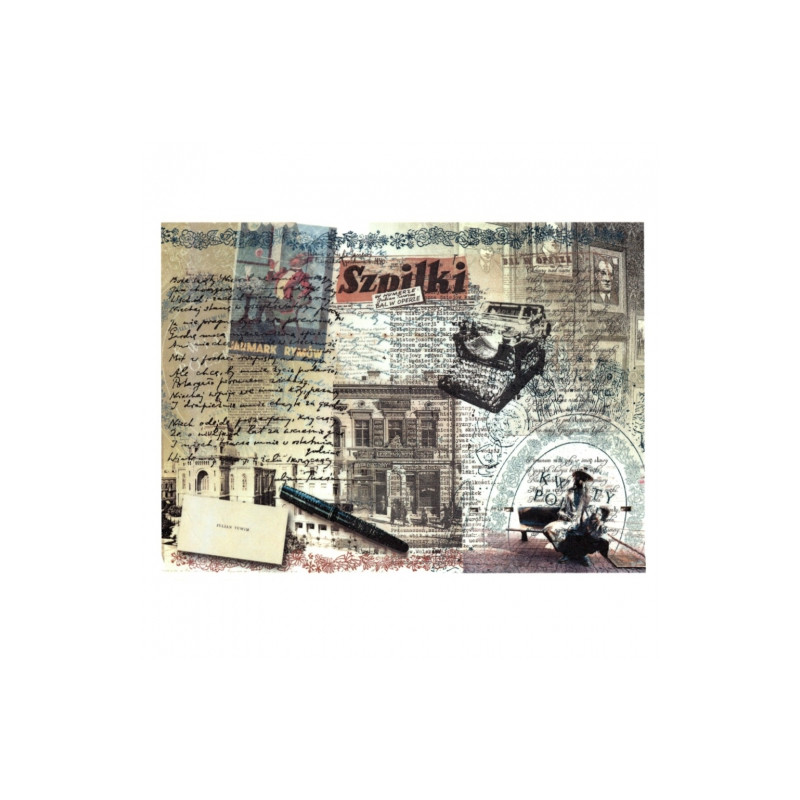 Rice decoupage paper typewriter lettering A4 ITD R352