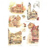 Rice decoupage paper old towns A4 ITD R369